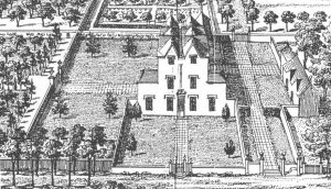 Fig.2 View of the original Cleve Hill House looking north by Johannes Kip c. 1710Fig.2 View of the original Cleve Hill House looking north by Johannes Kip c. 1710